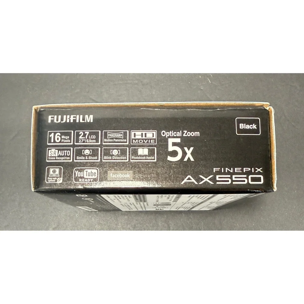 Fujifilm FinePix AX550 Digital Camera Unisex OS Black 16MP 5x Zoom HD Movie